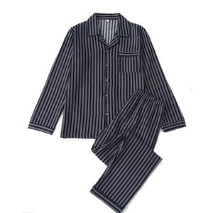 Ensemble de pyjama pour homme en deux pièces, confortable, nouveau, chemise à manches longues à carreaux, pantalon à carreaux, vêtements de nuit décontractés confortables - Product Image 5