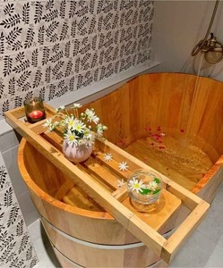 [HOT SELLING] | Japanese Style Round Wooden Bathtub Ofuro Wooden Barrel Bathtub For Home Spa Soaking From Blue Lotus Vietnam - Product Image 3