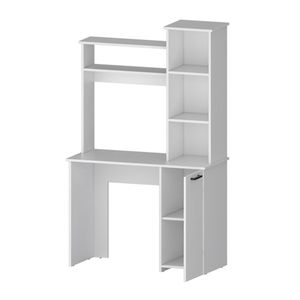 Scaffali di stoccaggio a 3 livelli bianchi per accessori da scrivania per Computer - Product Image 4