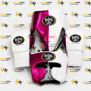 Personalised Made Best Quality Original Leather <b>Top</b> Printed No Boxing Noo Life Set Professional Adult Mma Fighting Training Set. - Product Image 2