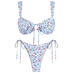 Conjuntos de Bikini Cómodos para Mujer Hechos en Pakistán, Nuevo Conjunto de 2 Piezas con Escote Redondo y Estampado, Precio Económico, Personalizado - Product Image 1