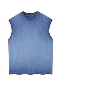 Débardeur de sport personnalisé pour homme, nouvelle collection été, à épaules larges, sans manches, séchage rapide, en coton, pour fitness, vente en gros - Product Image 2