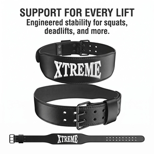 Cinturón de Levantamiento de Pesas de Cuero con Logotipo Personalizado, Hebilla de Doble Punta, Cinturón de Powerlifting para Entrenamiento de Sentadillas y Competencia, Resistente - Product Image 2
