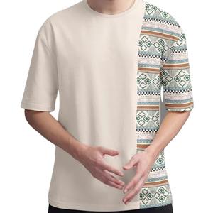 T-shirt vierge de luxe en coton épais OEM 280 GSM, fournisseur de t-shirts vintage oversize en coton 100 % coton peigné de qualité supérieure - Product Image 1