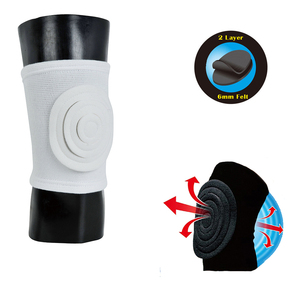 Genouillères et coudières flexibles 100% polyester, protection extérieure, manchon de genou fin blanc/noir, taille universelle S-XL - Product Image 5