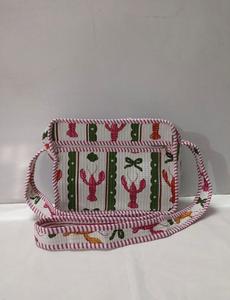 Vintage Lady Fashion <b>Quilted</b> Thread Cotton Crossbody Shoulder Bag <b>Single</b> Strap Zipper Closure Anti-Theft Portable Travel Daily - Product Image 3