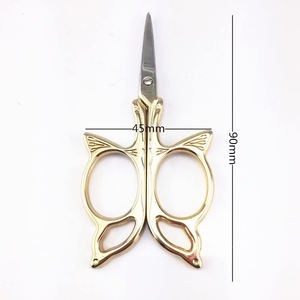 Ciseaux fantaisie pour droitiers, design papillon, avec lame droite tranchante en acier inoxydable, pour la beauté, le nail art, la broderie et la coupe. - Product Image 3