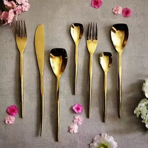 Luxury Dining Utensil Set Stainless Steel <b>Spoon</b> Fork Knife Metal Cutlery Set for Wedding Party Restaurant <b>Table</b> Decoration - Product Image 3