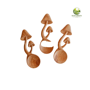 Wooden Mushroom <b>Measuring</b> <b>Spoon</b>-Eco-Friendly & Durable with Long Handle and 15ml Capacity - Product Image 5