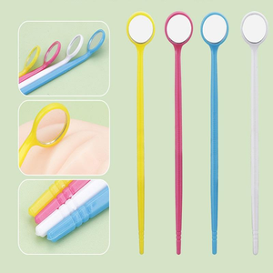 Espejos Bucales Desechables Compactos para Examen Dental, Espejo Bucal de Plástico de Color para Inspección Clínica - Product Image 1