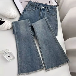 Pantalones Vaqueros de Mujer al por Mayor de Alta Calidad, Estilo Casual Holgado Personalizado, Pantalones de Mezclilla Elásticos y Transpirables - Product Image 1