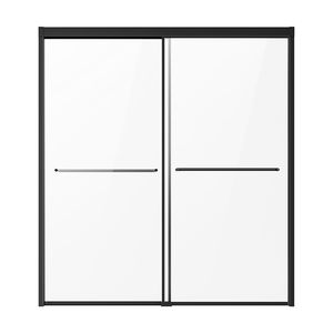 56 60 Pollici L X 60 Pollici Porta scorrevole doppia per vasca da bagno H semi-antiribalto, vetro spesso 1/4 di pollice (10 mm) - Product Image 5