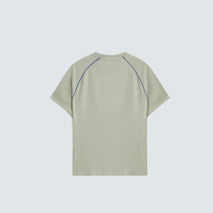 T-shirt décontracté pour homme de haute qualité, personnalisé avec logo frontal, col rond, manches courtes, coupe classique, respirant, séchage rapide, toile polyester/coton - Product Image 3