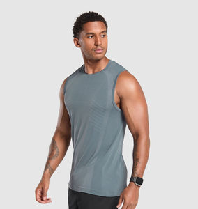 Camiseta Deportiva sin Mangas para Hombre, Diseño Nuevo, Cómoda, para Correr, Fitness, Ecológica, de Secado Rápido, Transpirable, Tejida - Product Image 3
