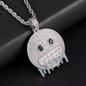 High on Demand Hip Hop Moissanite Iced Out Diamond Pendant <b>Necklace</b> 925 <b>Silver</b> Luxury Party Wear Fashion Jewelry For Men's - Product Image 3