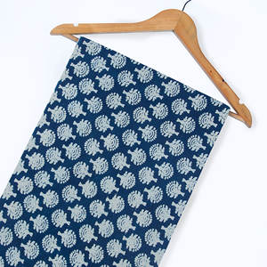 Tela de algodón indio orgánico ligero de 120gsm, tejido peinado, sombra índigo ecológica, cortinas con estampado de árbol pequeño, textiles para el hogar - Product Image 5