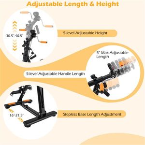 Pedaliera per Esercizi a Basso Impatto per Anziani, Macchina Fitness Multifunzionale con Massaggio Mani/Piedi, Nero e Arancione - Product Image 5