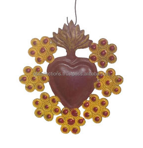 Gran oferta de adornos decorativos navideños y festivos en forma de corazón hechos a mano, fábrica directa al por mayor de La India - Product Image 1