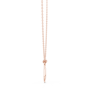 CLASSIC LAB GROWN DIAMOND <b>PENDANT</b> SET IN 18KT <b>SOLID</b> ROSE <b>GOLD</b> FOR ENGAGEMENT WEDDING PARTY VALENTINE DAILY WEAR - Product Image 3