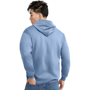 Sudadera con capucha de velour de 420 g/m² con media cremallera, 100% algodón, personalizada, ropa de invierno para hombre, estilo urbano, unisex, en blanco, oversize - Product Image 2