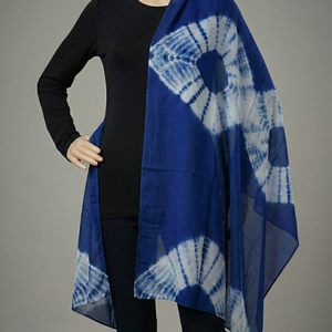 Pañuelo de viscosa Kashka con teñido anudado sencillo, de longitud media, con dobladillo cosido, para mujer, invierno, hiyab árabe, duradero, AHE - Product Image 4