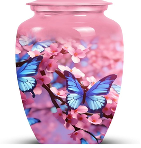 โกศสีเทาอ่อนที่มีลวดลายสุนัขจิ้งจอกสีแดงที่สงบอยู่ในฉากป่าที่ปกคลุมด้วยหิมะและสีทอง มีจำหน่ายในราคาขายส่ง - Product Image 3