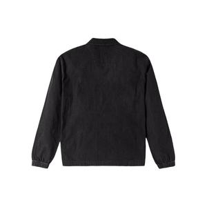 Veste en toile vintage lavée et délavée sur mesure pour hommes, style streetwear, grande taille, fermeture éclair, veste de travail en toile épaisse - Product Image 5