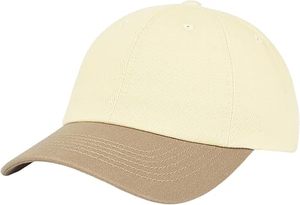 Gorra de Béisbol Beige Premium con Visera Marrón, 6 Paneles, Ajustable, Unisex, de Sarga, Color Sólido, Informal, para Primavera y Verano - Product Image 5