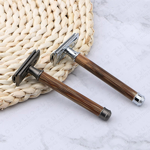 Classic Wooden Handle Safety Razor Stainless Steel Double Edge Wet Shaving <b>Tool</b> with Custom Logo - Product Image 5