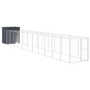Casa para Perros de Acero Galvanizado Antracita Resistente, 65 x 50 x 71.3 Pulgadas, Casas y Muebles para Mascotas - Product Image 5