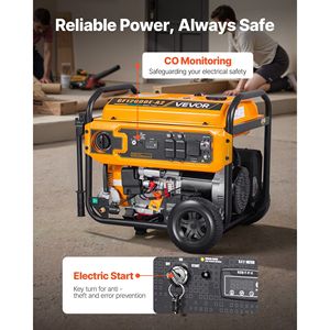 Generatore Portatile a Doppia Alimentazione 13500W di Potenza di Picco a Benzina e 12000W di Potenza di Picco a GPL, Generatori Elettrici di Backup per Casa - Product Image 6