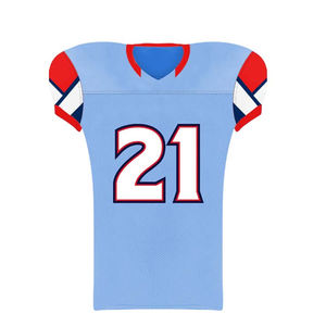 Ensembles d'uniformes de football américain en gros, haute qualité, grandes tailles, manches courtes, imprimés, antibactériens, logo personnalisé - Product Image 5