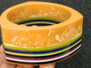 Luxurious Epoxy Resin Bangle Stack With Top Quality for Women Daily Wear Party Festive Artistic Fashion Jewelry <b>Bracelet</b> Cuff - Product Image 4