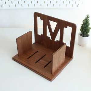 Étagère de bureau moderne en bois courbé, présentoir de livres pour enfants orienté vers l'avant, porte-revues de table, support de présentation minimaliste pour bureau - Product Image 2