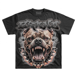 Camiseta de Moda Urbana Personalizada, Camiseta de Algodón con Lavado Ácido, Estampado en Serigrafía, Manga Corta, Camisetas para Hombre - Product Image 4