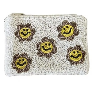 New Beaded <b>Embroidery</b> new -shaped Pouches SUMMER Coin Bags Zipper Women Girls Export Quality Purse Handcrafted Desig - Product Image 3