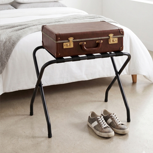 Porte-bagages pliable en métal robuste fabriqué à Taïwan, gain de place, support à valises pour chambre d'hôtel - Product Image 1