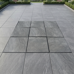 Baldosas de Porcelana Vistaar OEM Rectified Hammer Stone Nero R11 Semi-Mate de 20 mm de Espesor, 600x600 mm, para Exteriores, Resistentes y Antideslizantes - Product Image 3
