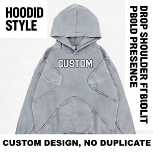 Sudadera con Capucha Personalizada para Hombre, 550 g/m², 100% Algodón, Invierno, Oversize, Bordado 3D, Forro Polar, Antiarrugas, Color Sólido - Product Image 1