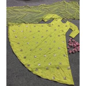 Magnifique robe Anarkali en rayonne et dupatta élégant pour les occasions festives - Product Image 2