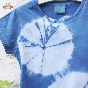 Elegante camiseta India estampada de algodón Tie Dye & Shibori para mujer 100% algodón ropa deportiva occidental - Product Image 2