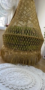 New design Gold double macrame swing. Indoor and <b>outdoor</b> Swing, Macrame swing - Product Image 4
