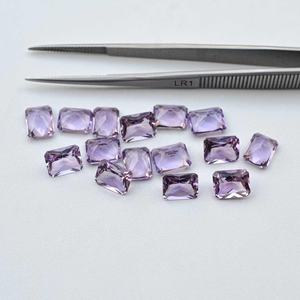 8mm 10mm Natural Rosa amatista corte princesa Octágono suelto pulido piedra preciosa febrero piedra natal joyería productos hechos a mano 2025 - Product Image 2