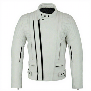 Men High Quality Distressed Vintage Leather <b>Biker</b> <b>Jacket</b> Retro Cafe Racer Motorcycle Cowhide Zipper Street Wear Stylish <b>Jackets</b> - Product Image 1