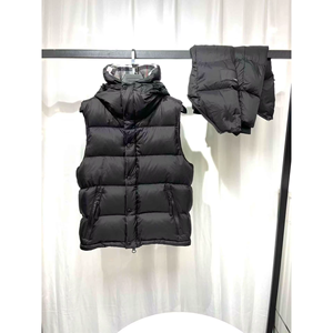 Veste d'hiver rembourrée à capuche noire pour homme, manteau en duvet décontracté, parka épaisse et chaude avec doublure à carreaux, fermeture éclair, coupe classique - Product Image 2