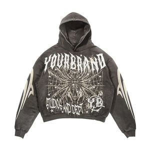 Conjunto Deportivo de Invierno para Hombre, Estilo Y2K, 100% Algodón Transpirable, con Estampado de Calavera Gótica y Logotipo Personalizado - Product Image 6