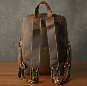 Sophisticated Vintage Leather Laptop <b>Backpack</b> <b>Waterproof</b> Anti-Theft Travel Rucksack Executive Bag LBP-0317 - Product Image 3