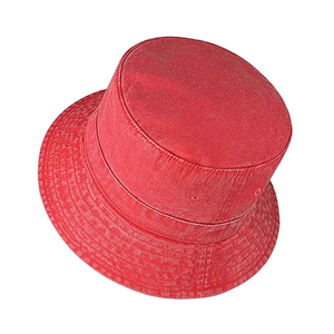 หมวกบักเก็ตผ้าเดนิม 100% ผ้าฝ้าย สำหรับใส่กลางแจ้งในฤดูร้อน แฟชั่น unisex  โลโก้เรียบง่าย ปัก 3 มิติ พิมพ์ลายฟล็อค ผู้ผลิตมืออาชีพ - Product Image 2