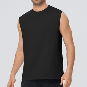 Débardeur de sport uni pour homme, léger, respirant, tricoté, séchage rapide, extensible, vente en gros d'usine - Product Image 4