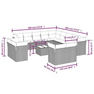 Conjunto de Sofás Modulares Grandes de Ratán PE Negro para Jardín, Muebles de Exterior Elegantes y Duraderos - Product Image 3